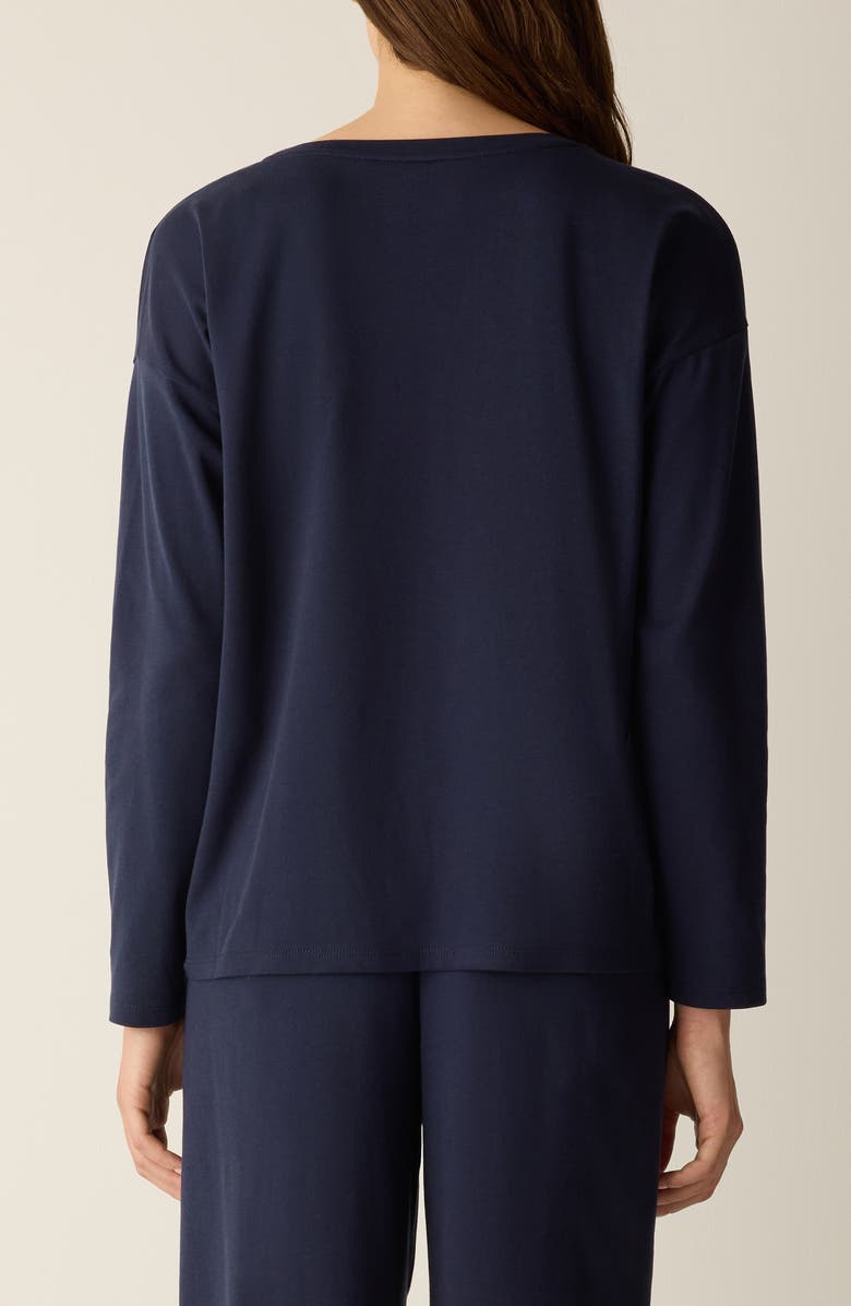 Eileen Fisher Boxy Organic Cotton Top, Alternate, color, Ink