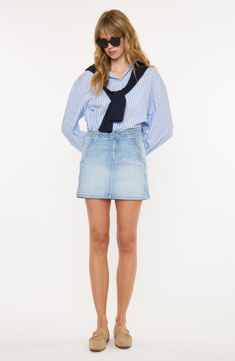 KanCan Giaa Mid Rise Skirt, Alternate, color, Medium Wash