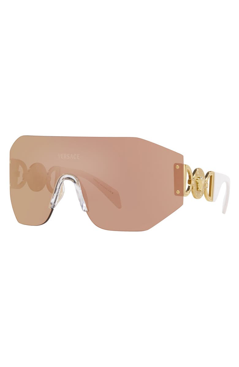 Versace 45mm Irregular Sunglasses, Alternate, color, Dark Brown