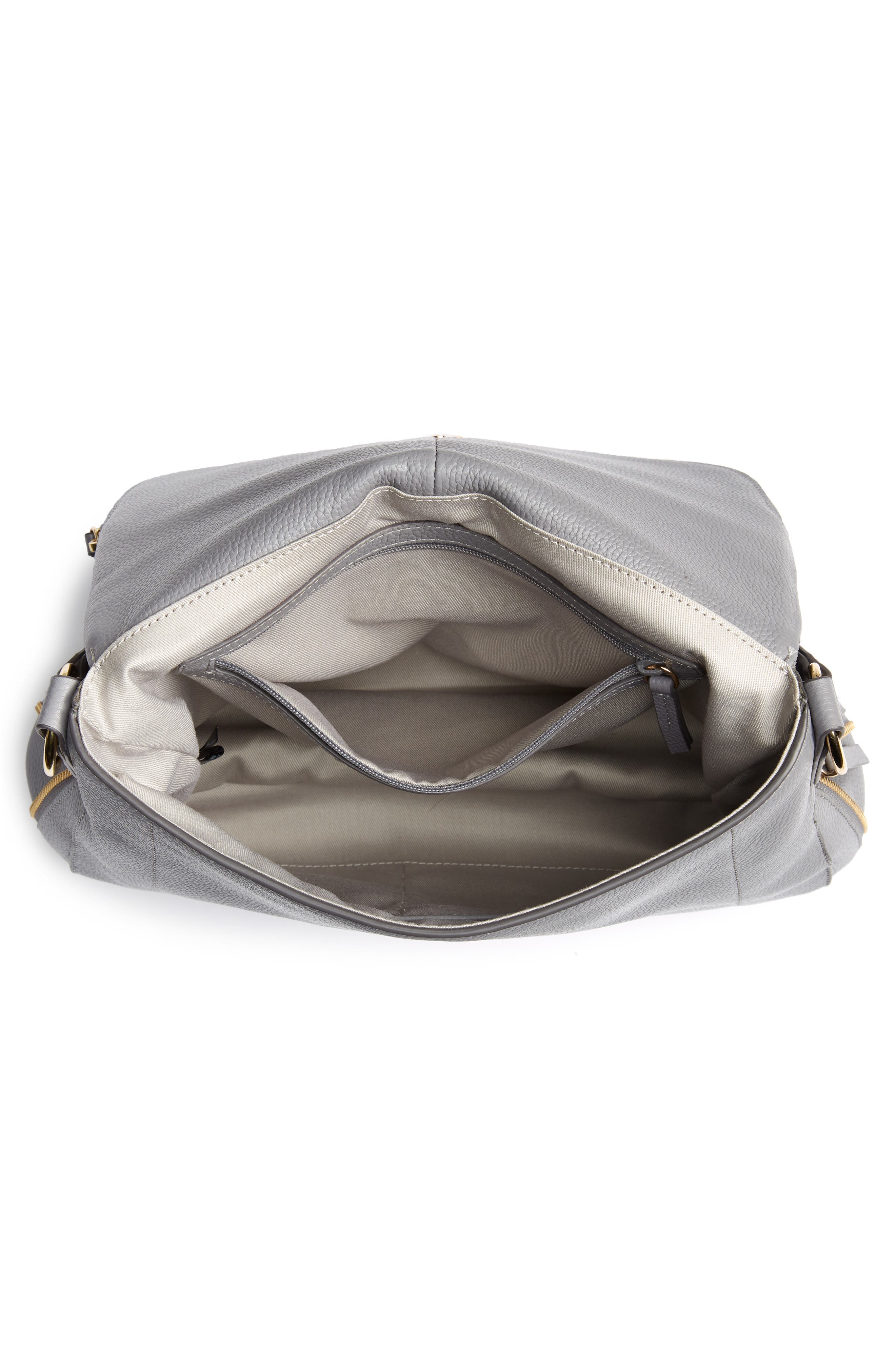Bella Leather Crossbody Bag, Alternate, color, GREY FILIGREE