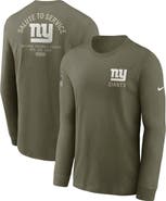 Nike Men's Nike Olive New York Giants 2025 Salute to Service Sideline Long Sleeve T-Shirt