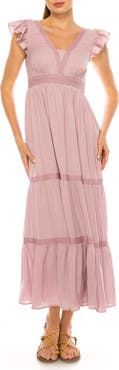 A COLLECTIVE STORY Lace Trim Maxi Dress