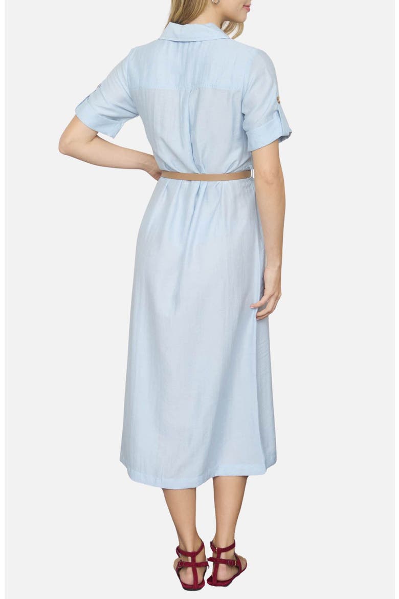 Belted Shirtdress, Alternate, color, LIGHT BLUE