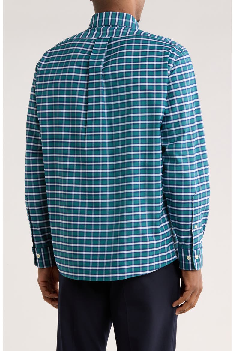 Regular Fit Plaid Non-Iron Dress Shirt, Alternate, color, GREENHERONPLAID