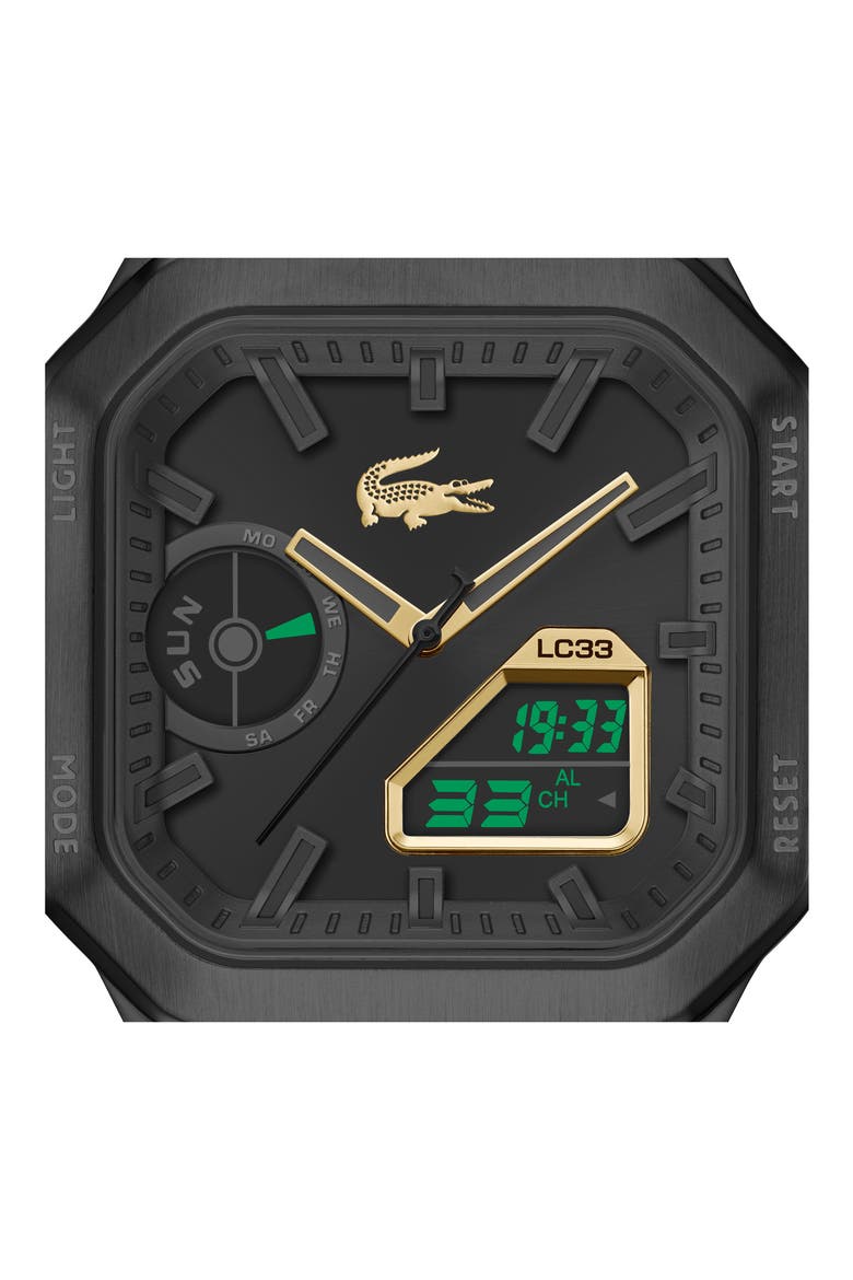 LC33 Square Bracelet Watch, 45mm, Alternate, color, BLACK