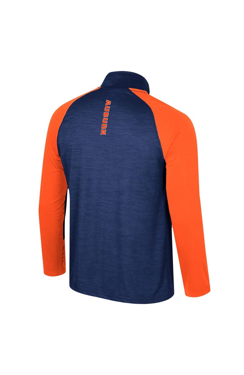 COLOSSEUM Men's Colosseum Navy Auburn Tigers Langmore Raglan Quarter-Zip Top, Alternate, color, Navy