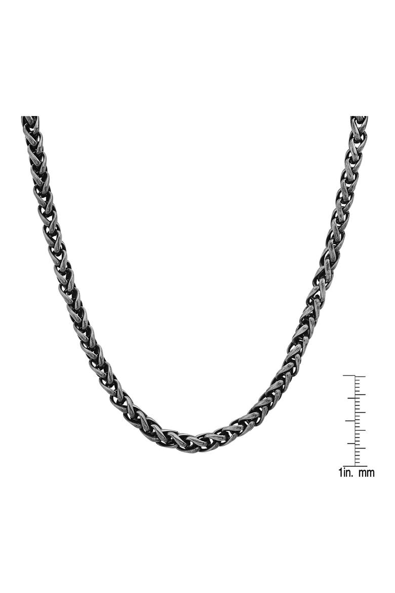 Men's Oxidized Stainless Steel Chain Necklace, Alternate, color, OXIDIZED STAINLESS STEEL