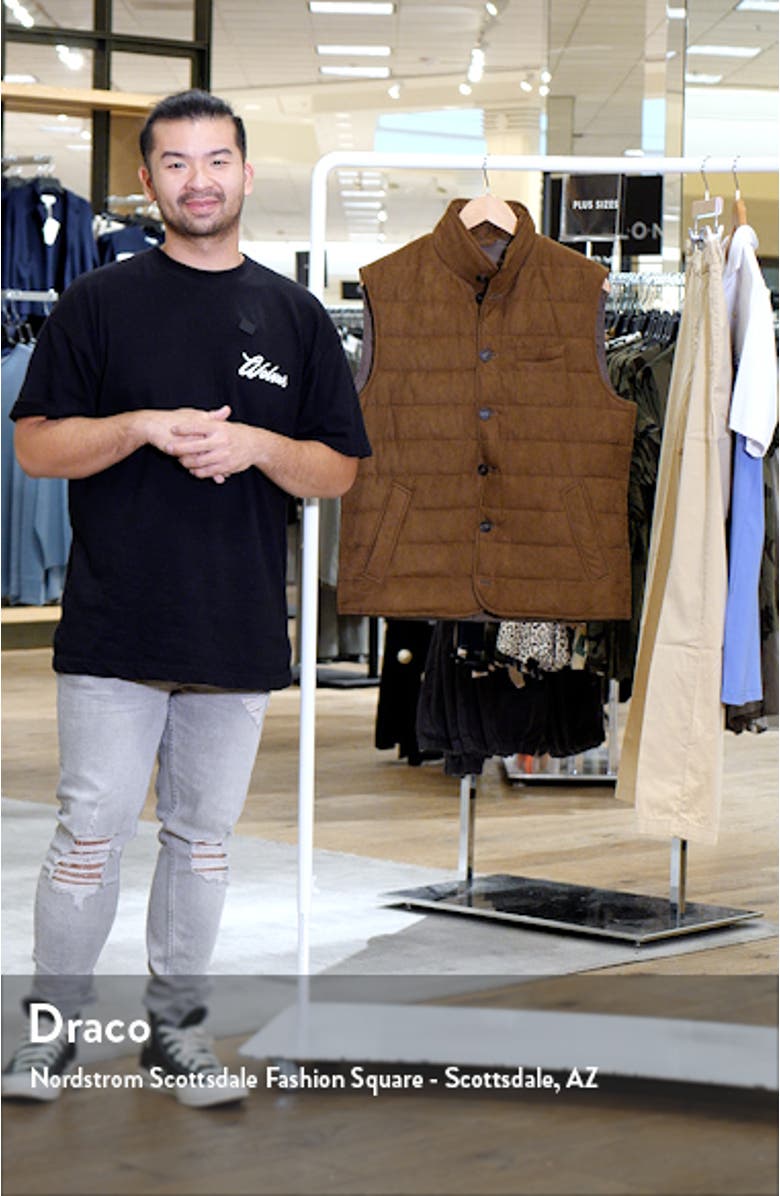 Pickens Faux Suede Puffer Vest, sales video thumbnail