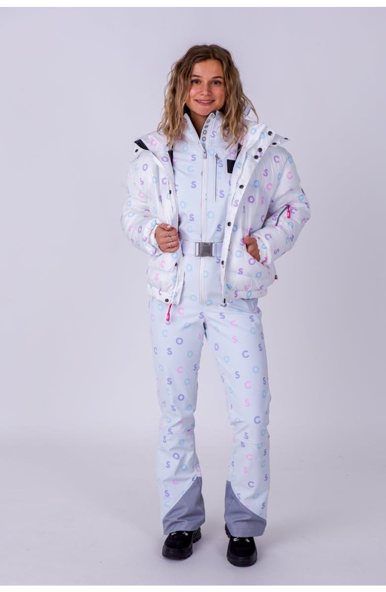OOSC Chic Ski Suit - OOSC Print, Alternate, color, White