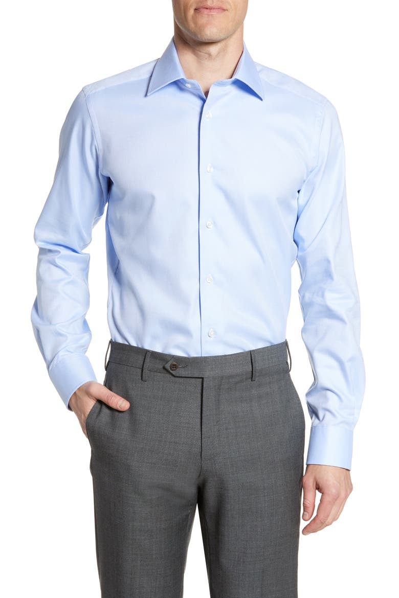 Trim Fit Royal Oxford Dress Shirt, Main, color, SKY