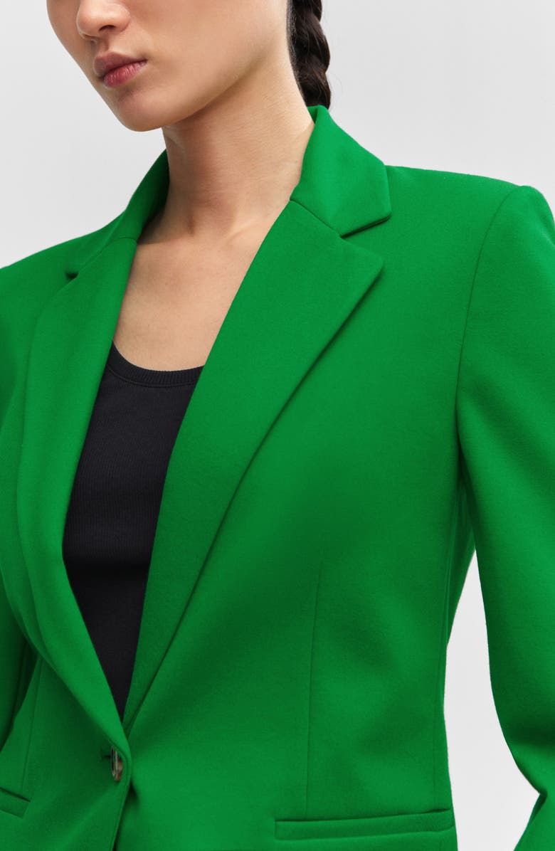 MANGO Fitted Knit Blazer, Alternate, color,