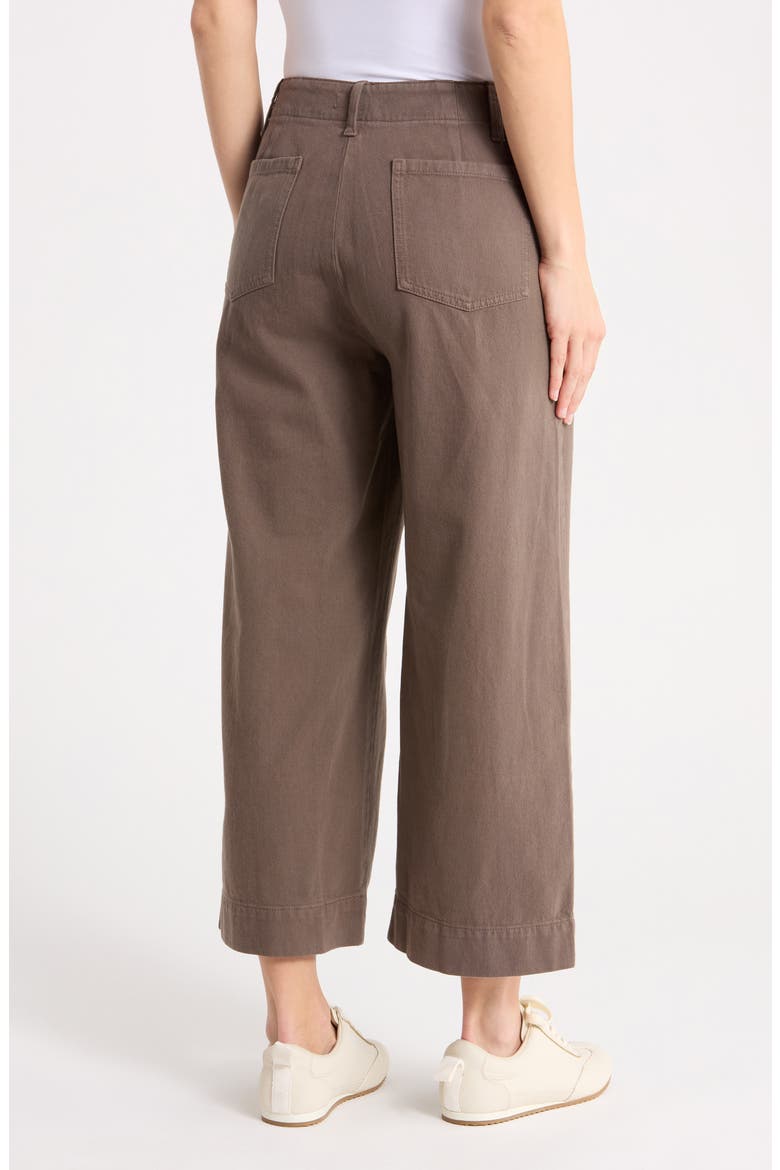 Organic Cotton Wide Leg Cropped Pants, Alternate, color, RYE