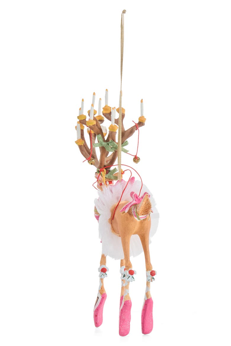 Patience Brewster Dash Away Dancer Reindeer Ornament, Alternate, color, PINK