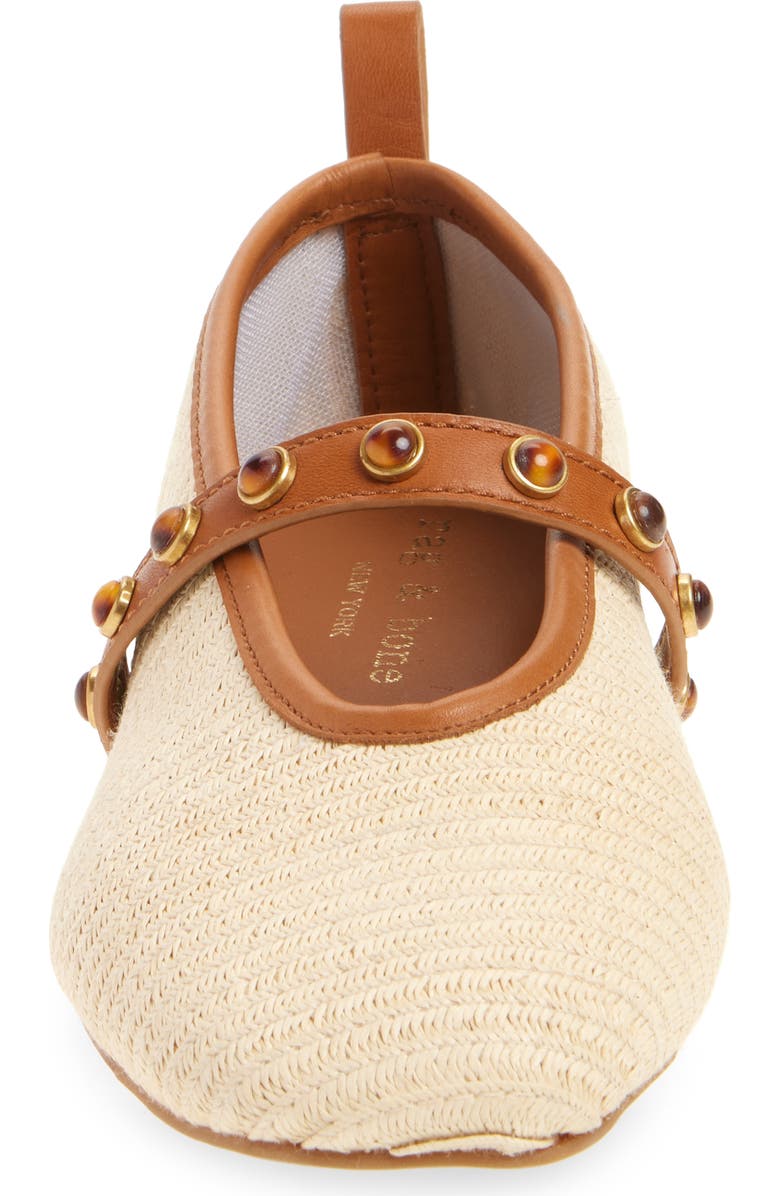 rag & bone Cabochon Spire Mary Jane Flat, Alternate, color, Natural