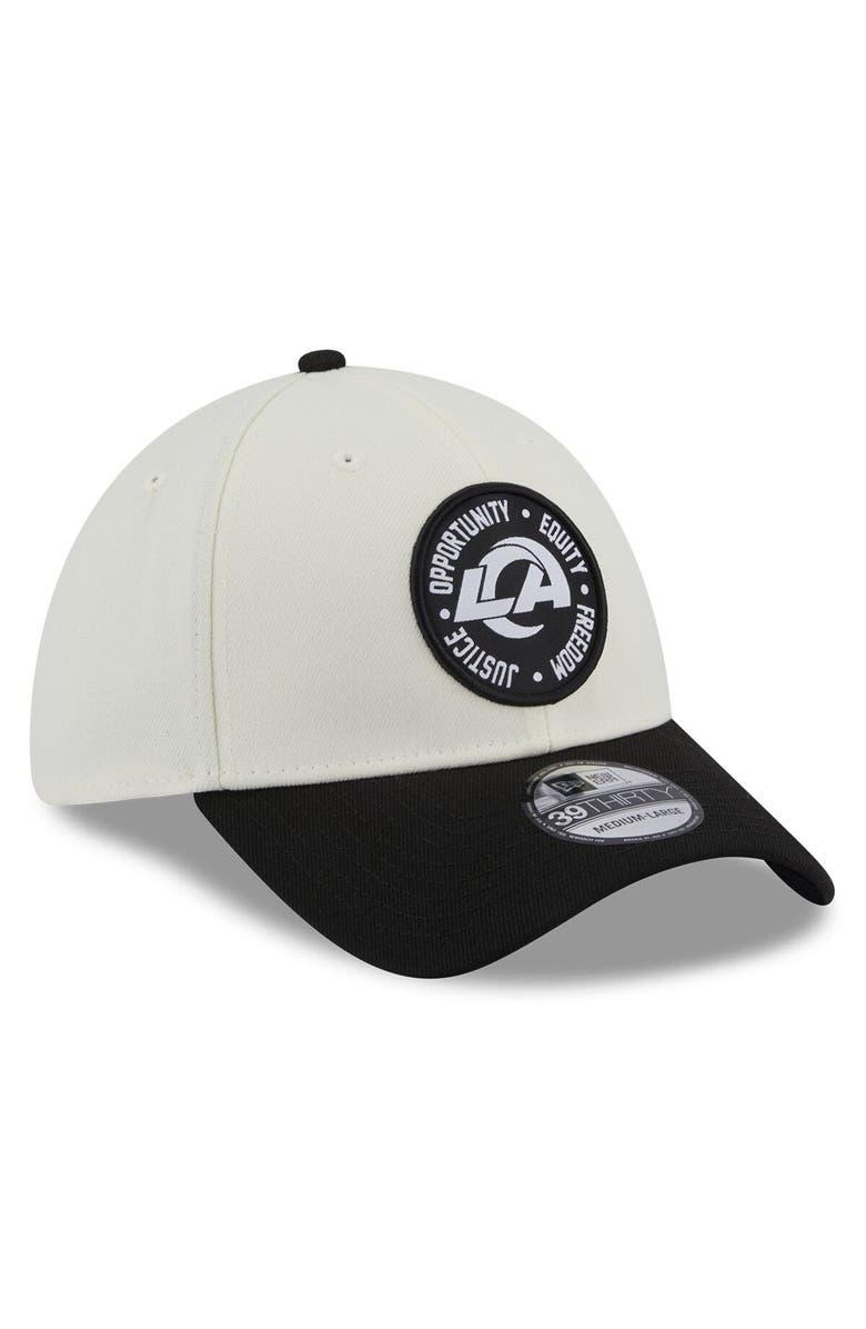 New Era Men's New Era Cream/Black Los Angeles Rams 2022 Inspire Change  39THIRTY Flex Hat, Alternate, color, 