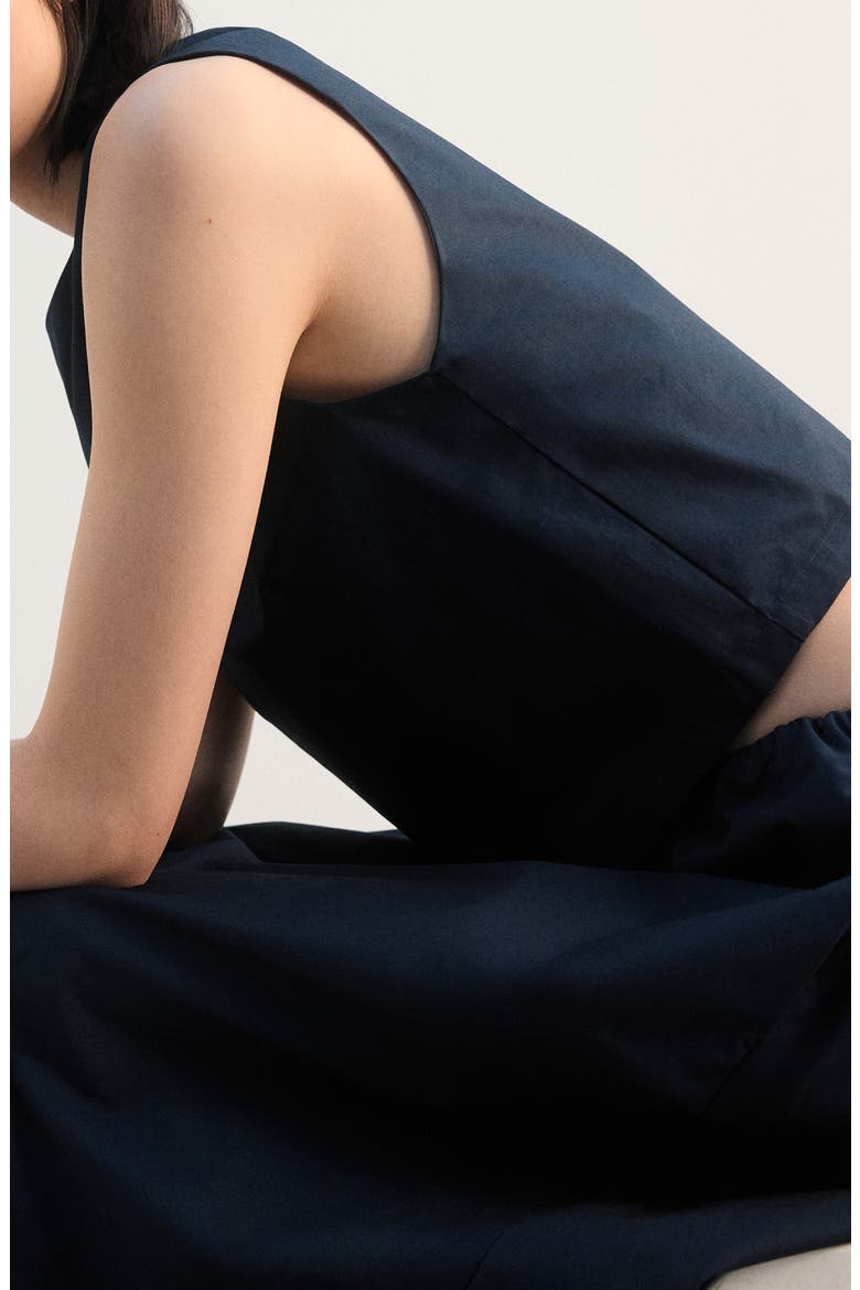 Back Button Crop Top, Alternate, color, NAVY