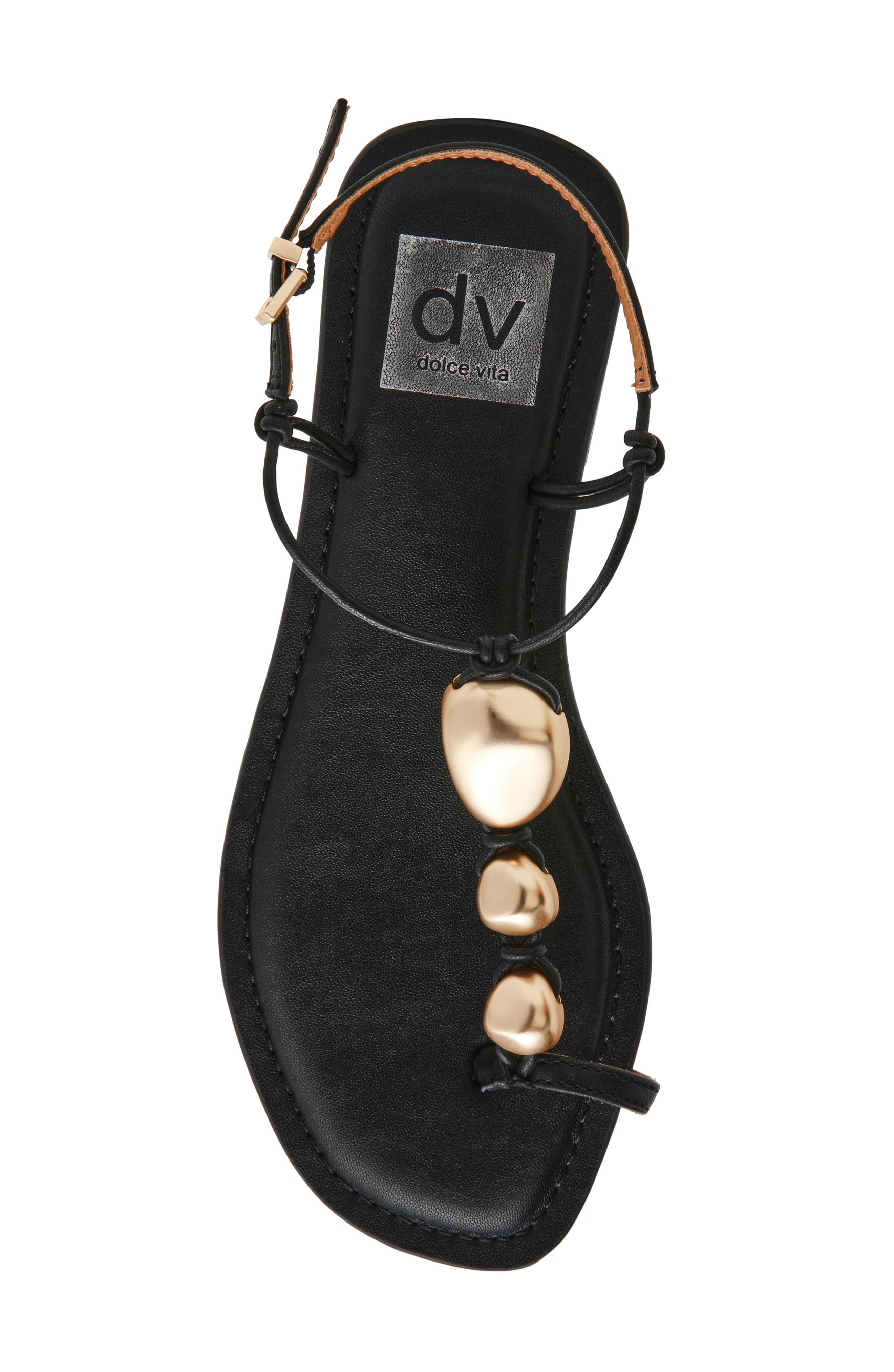 DV by Dolce Vita Jazi Toe Loop Sandal, Alternate, color, Black