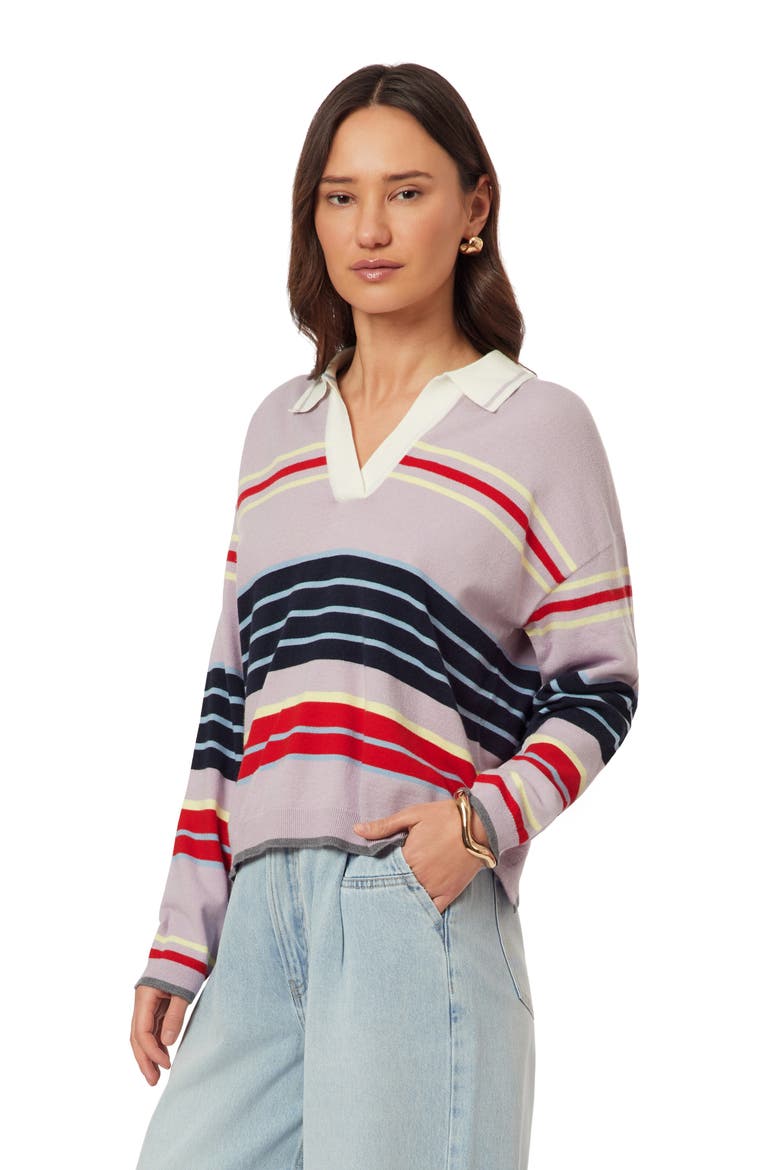 Rugby Sweater, Alternate, color, IRIS ENGINEERED STRIPE