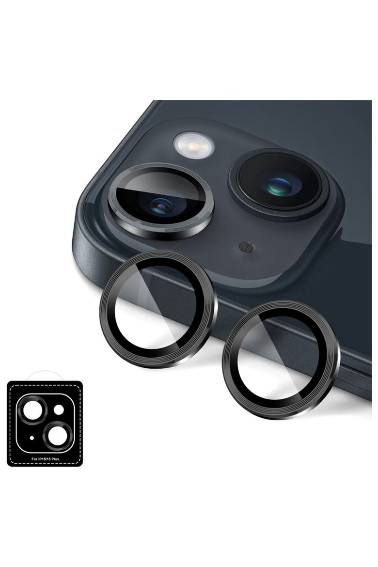Camera Lens Protector for Apple iPhone 15 / iPhone 15 Plus, Alternate, color, Black
