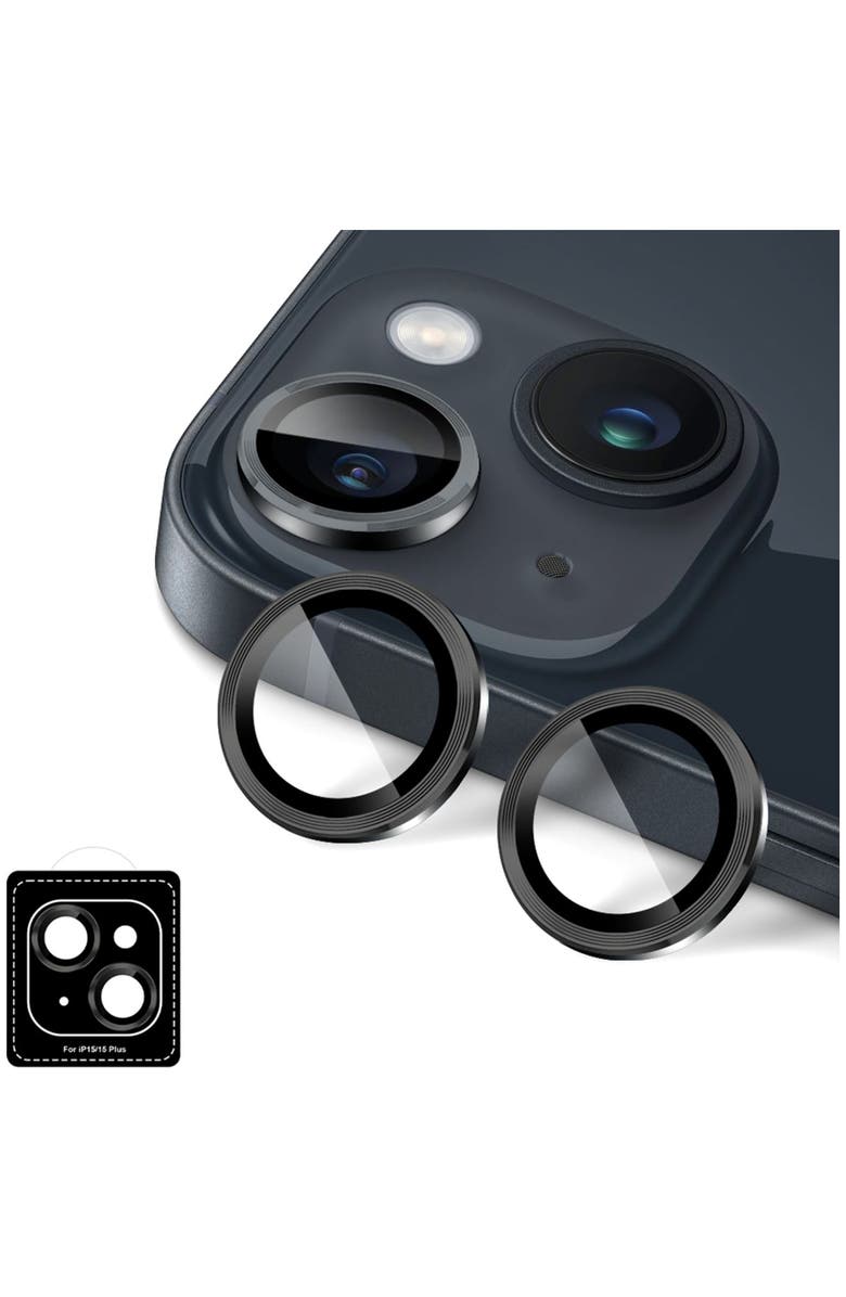 Gadget Guard Camera Lens Protector for Apple iPhone 15 / iPhone 15 Plus, Alternate, color, Black
