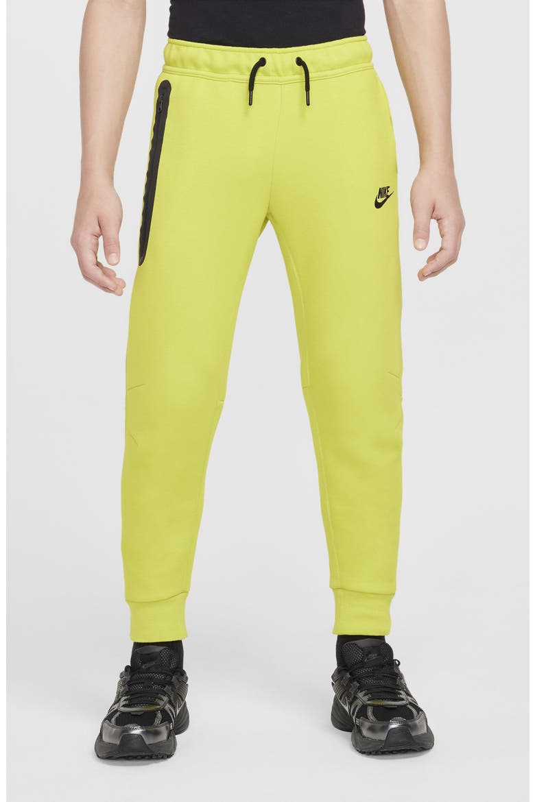 Kids' Tech Fleece Joggers, Main, color, 357 BRIGHT CACTUS/BLACK