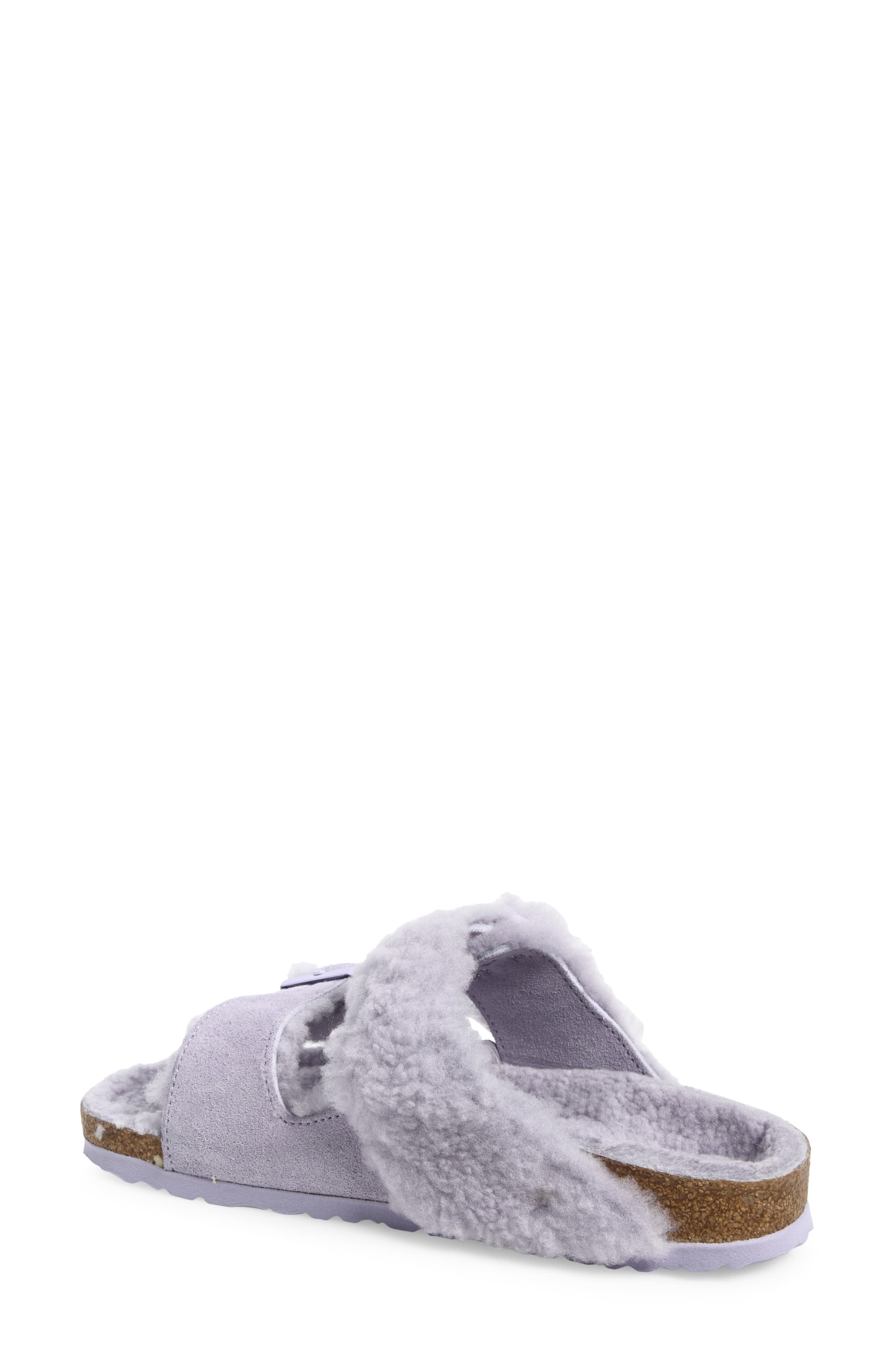 Arizona Genuine Teddy Shearling Lined Slide Sandal, Alternate, color, PURPLE FOG/ PURPLE FOG