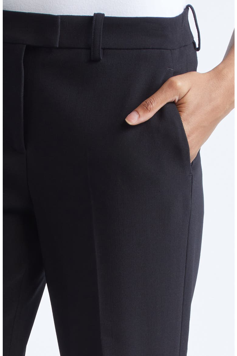 Haylee Stretch Virgin Wool Blend Flare Leg Pants, Alternate, color, BLACK