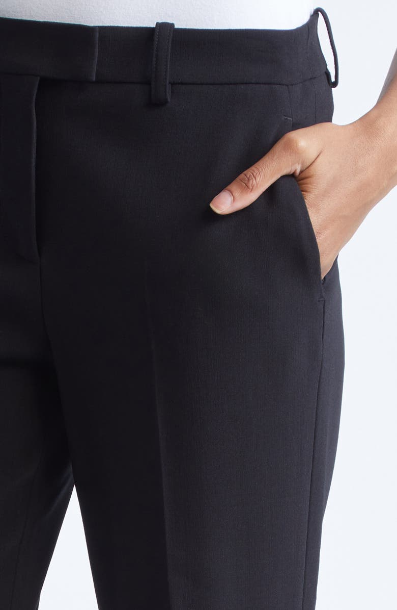 Michael Kors Collection Haylee Stretch Virgin Wool Blend Flare Leg Pants, Alternate, color, Black