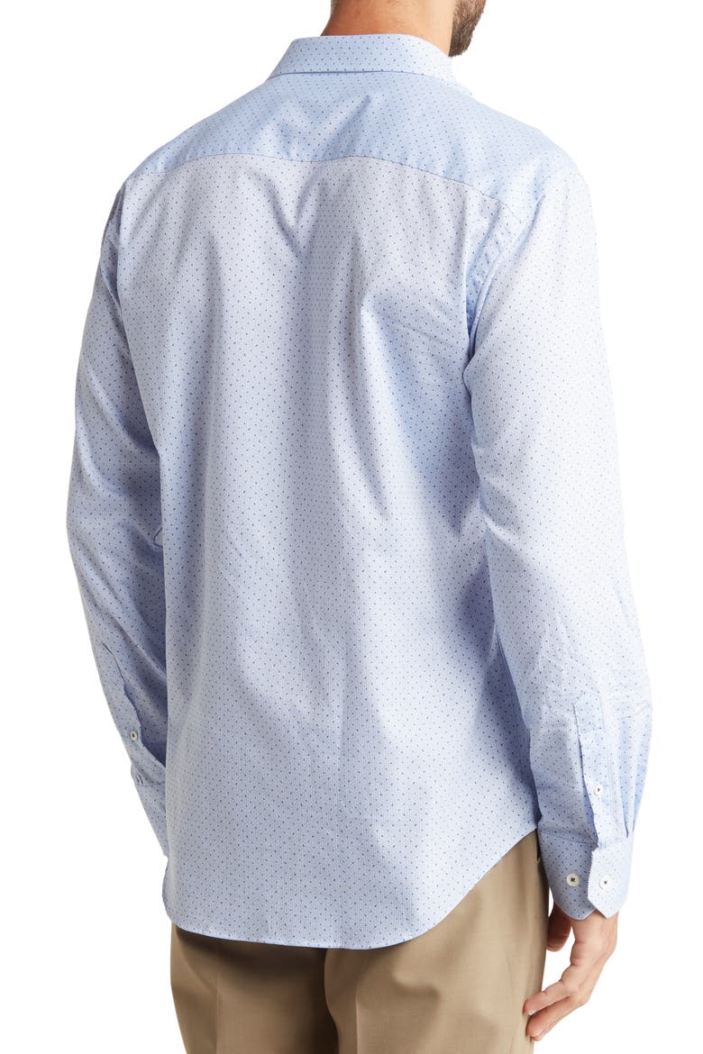 Paisley Shaped Fit Shirt, Alternate, color, SKY