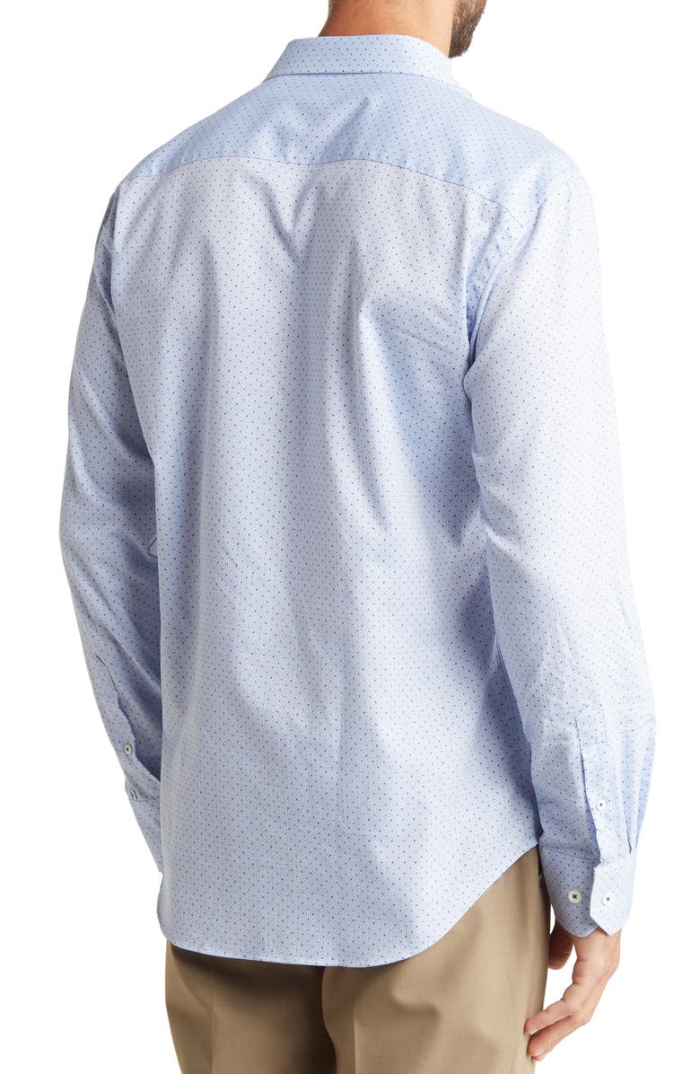Bugatchi Paisley Shaped Fit Shirt, Alternate, color, 
