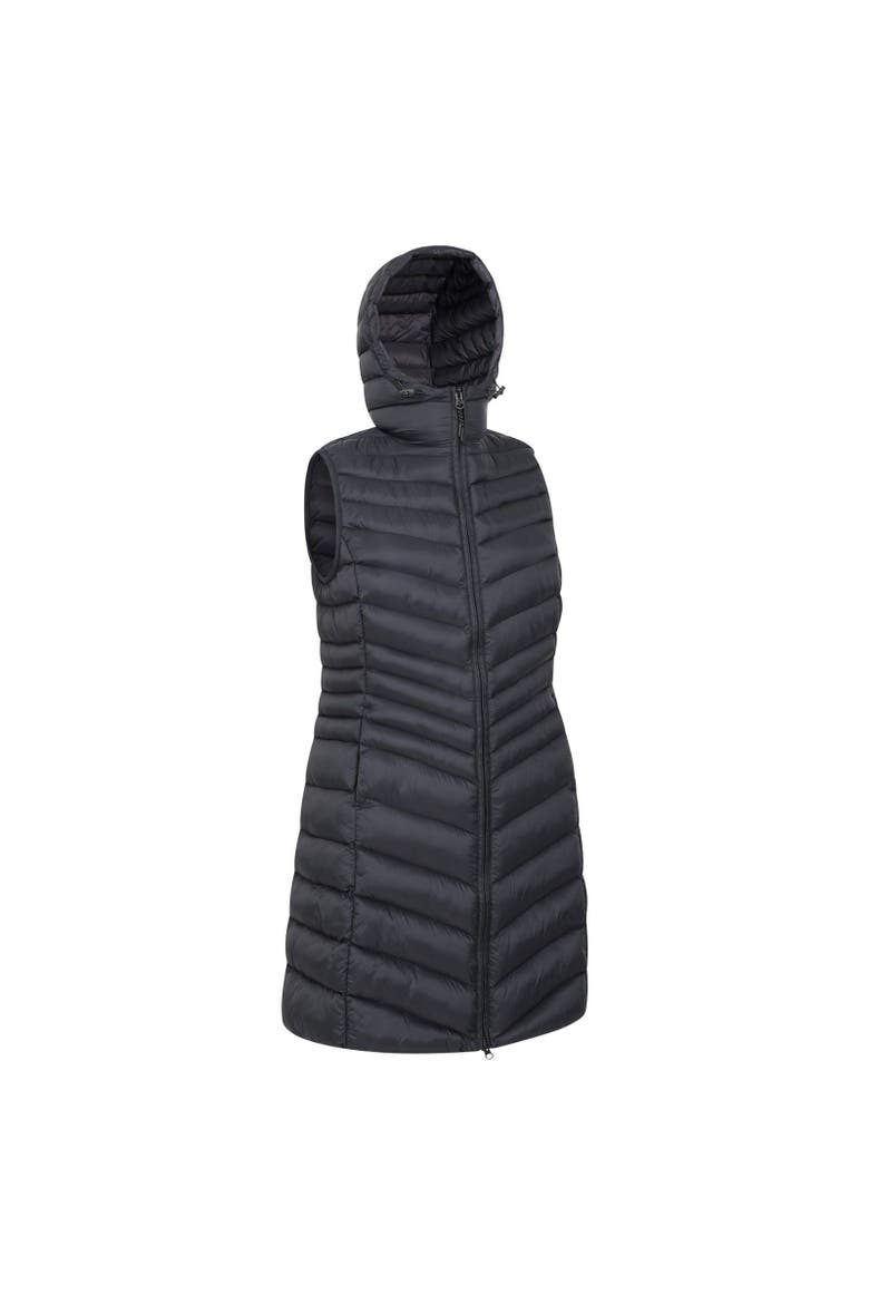Florence Padded Long Vest, Alternate, color, Black