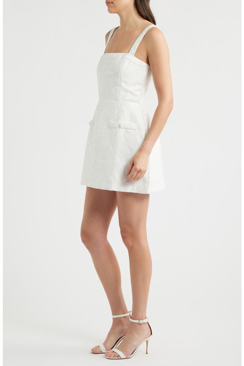 Martini Floral Jacquard Cocktail Romper, Alternate, color, WHITE