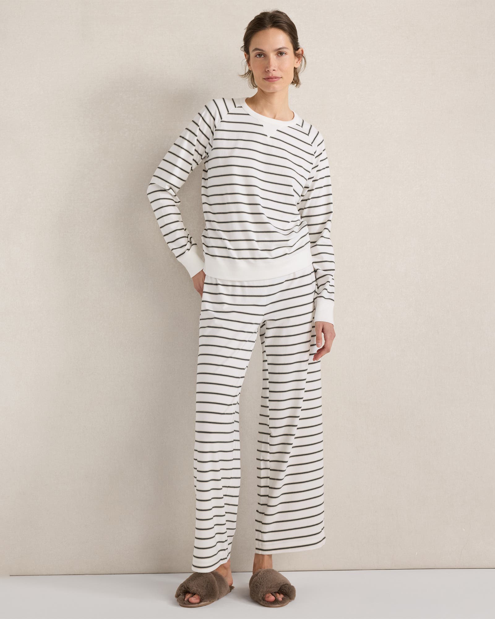 Ivory/Full Moon Stripe