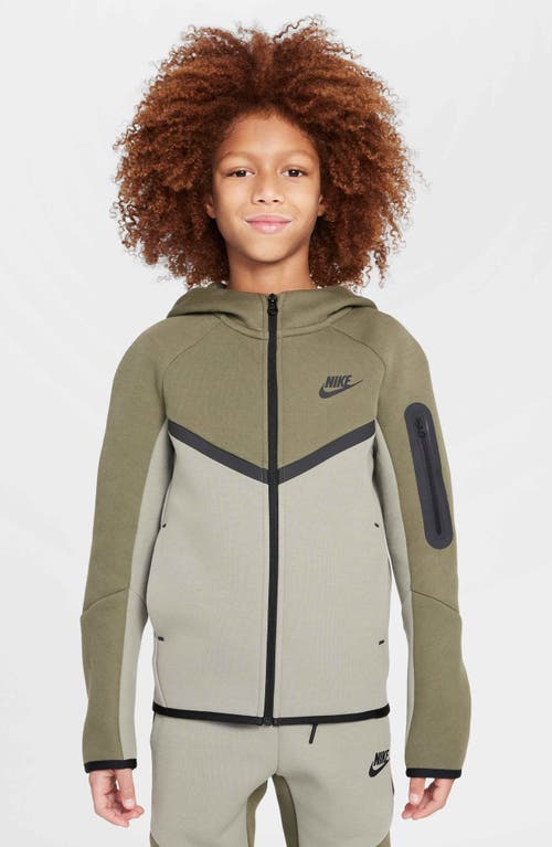 Nike Boys' Sportswear Tech Fleece Full-zip Hoodie In Green