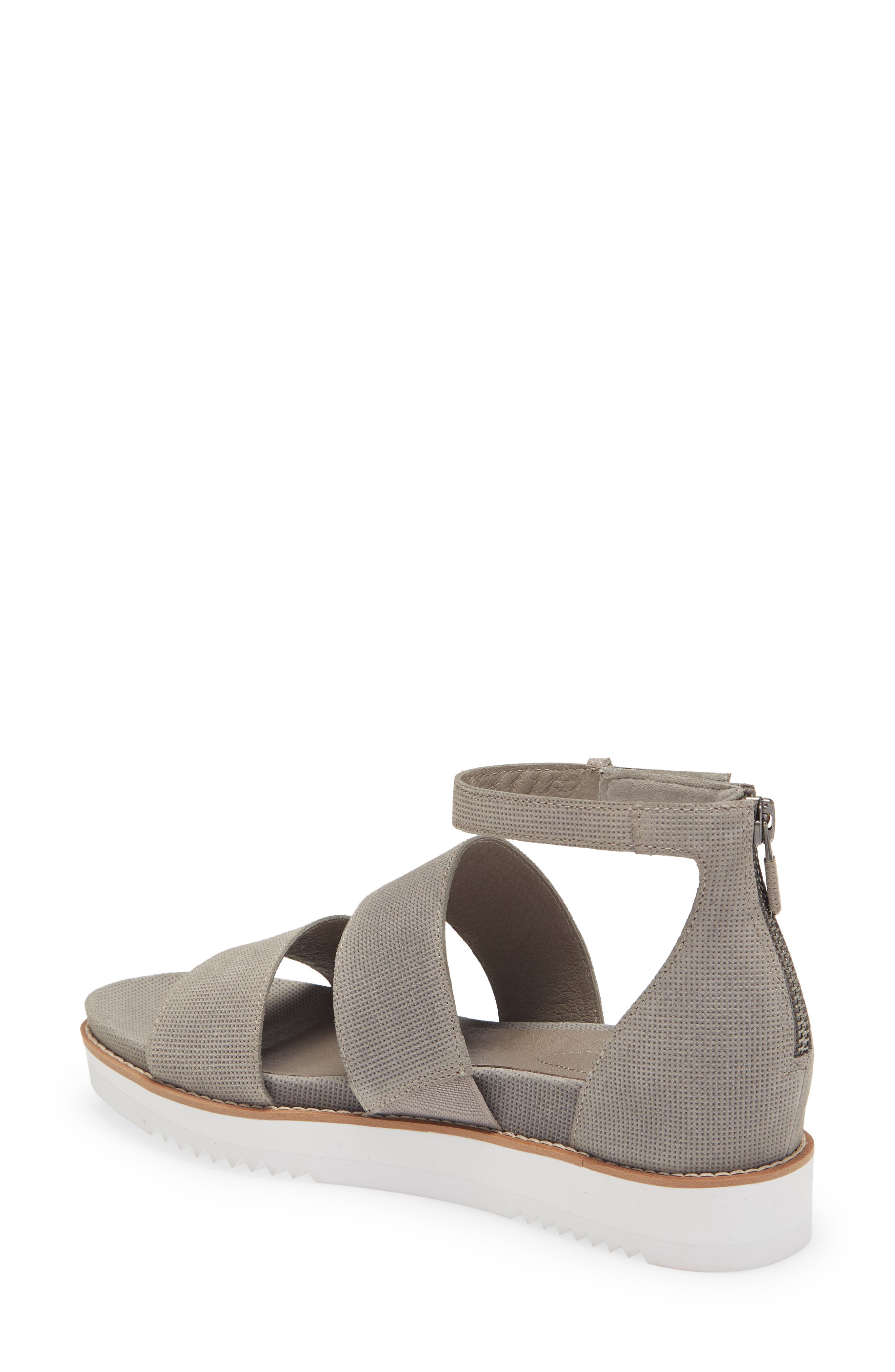 Keno Platform Sandal, Alternate, color, MOON LEATHER