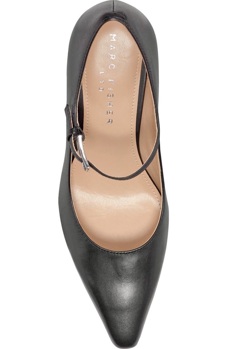Marc Fisher LTD Nollie Pointed Toe Pump, Alternate, color, Black Leather