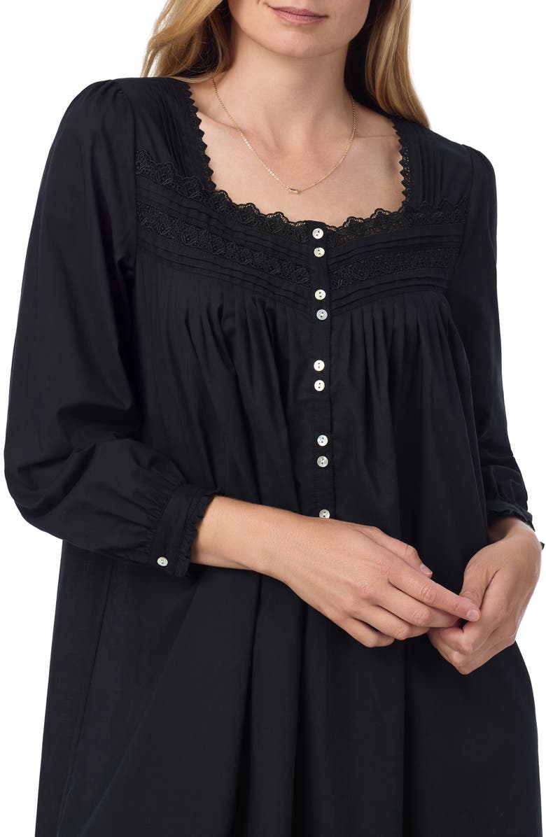 Eileen West Long Sleeve Cotton Lawn Ballet Nightgown, Alternate, color, 