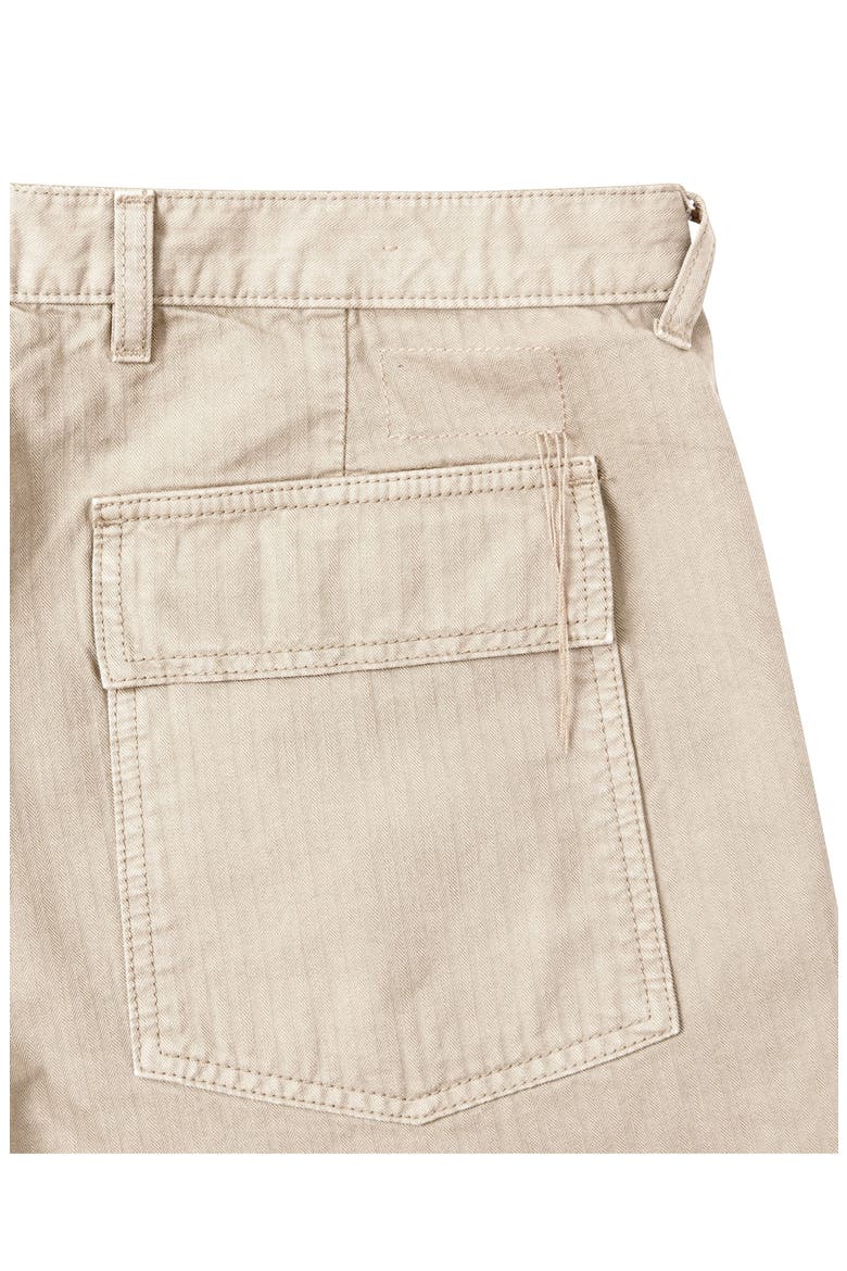 Military Inspired Herringbone Shorts, Alternate, color, Ecru