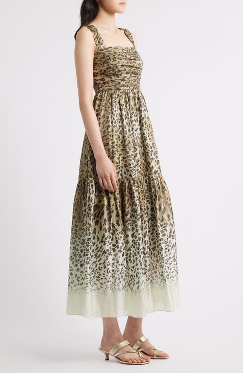 Kobi Halperin Meira Tiered Leopard-print Midi Dress In Brown Multi