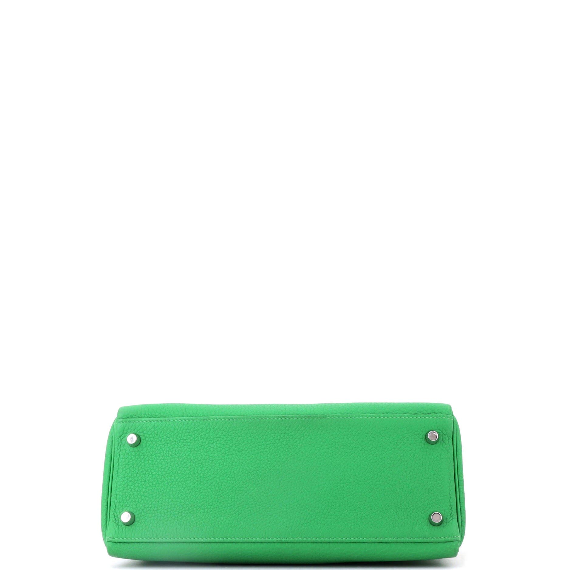 Kelly Handbag Green Togo with Palladium Hardware 28, Alternate, color, Green