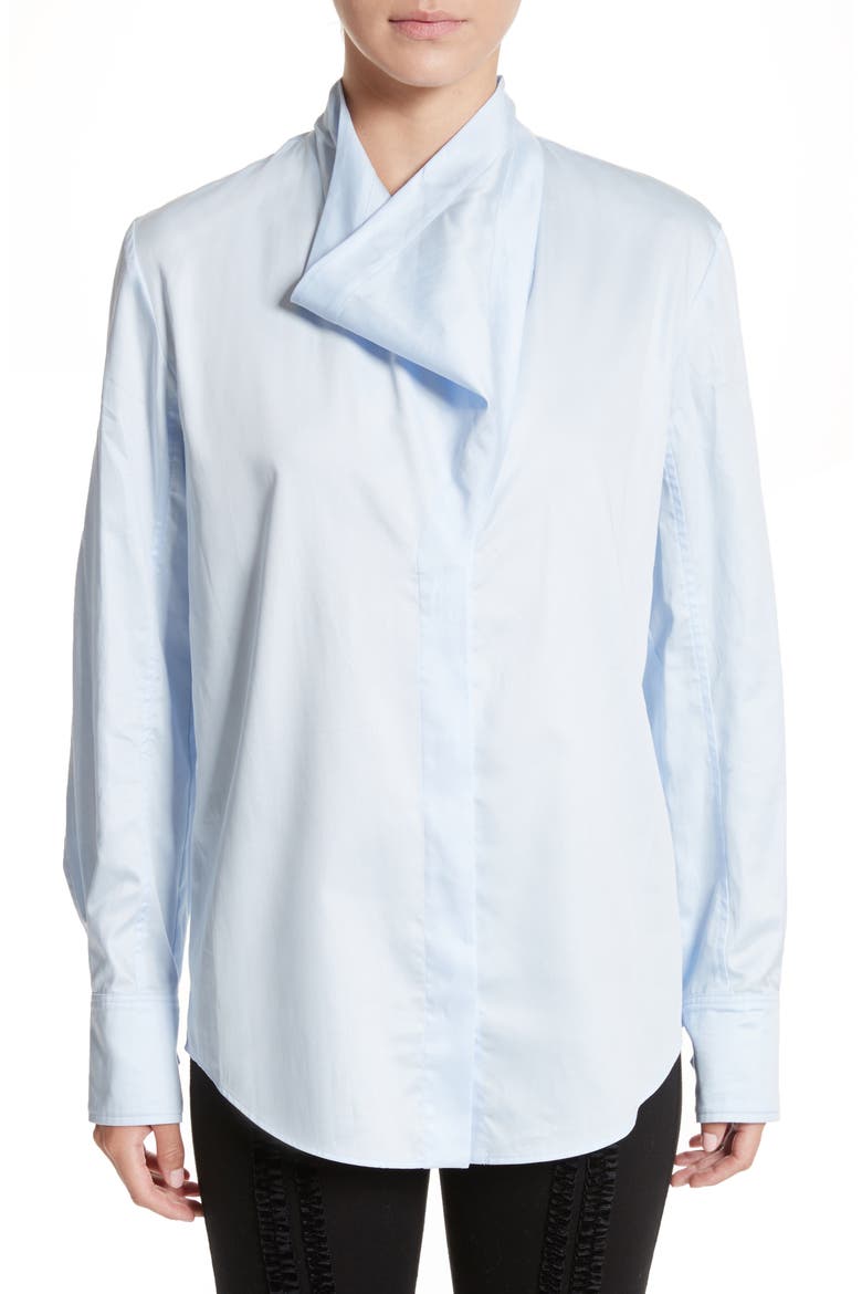 Damiane Cotton Poplin Shirt, Main, color, PURE WHITE