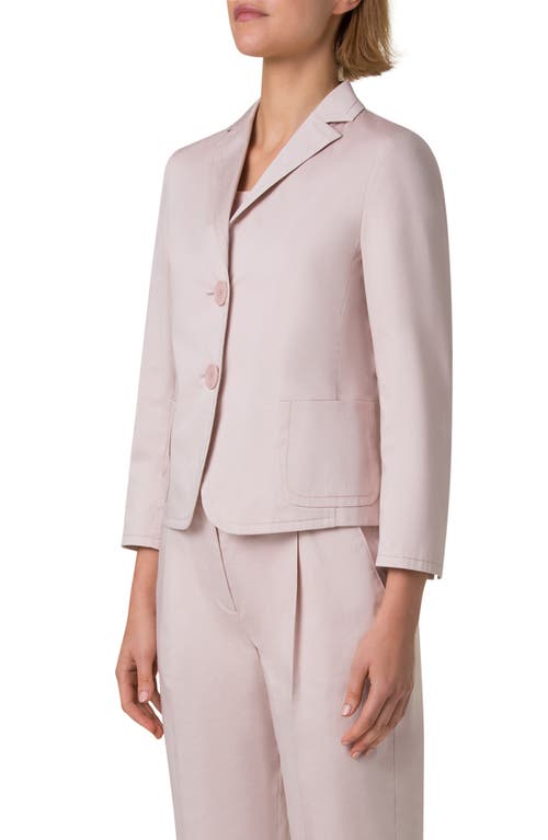 Akris Punto Washed Cotton Sateen Jacket In Rose