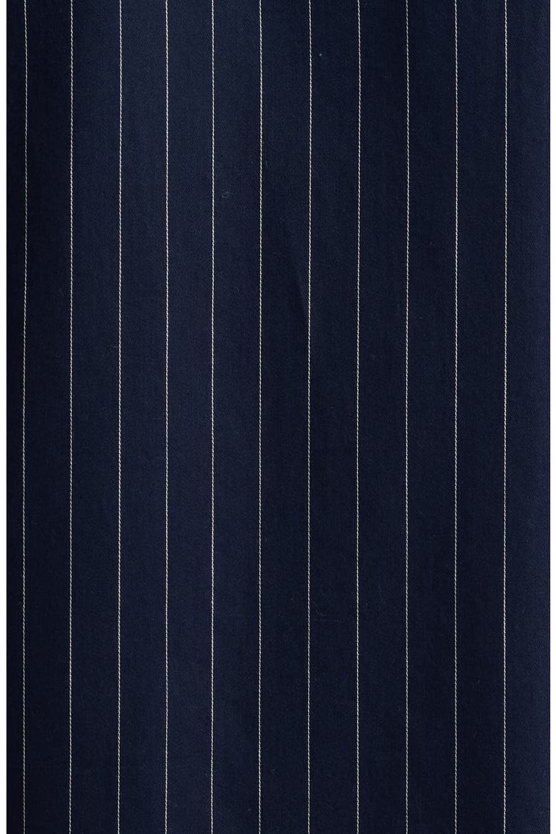 Chalkstriped Sateen Pajamas, Alternate, color, NAVY