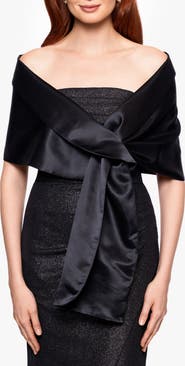 Betsy & Adam Satin Shawl Wrap