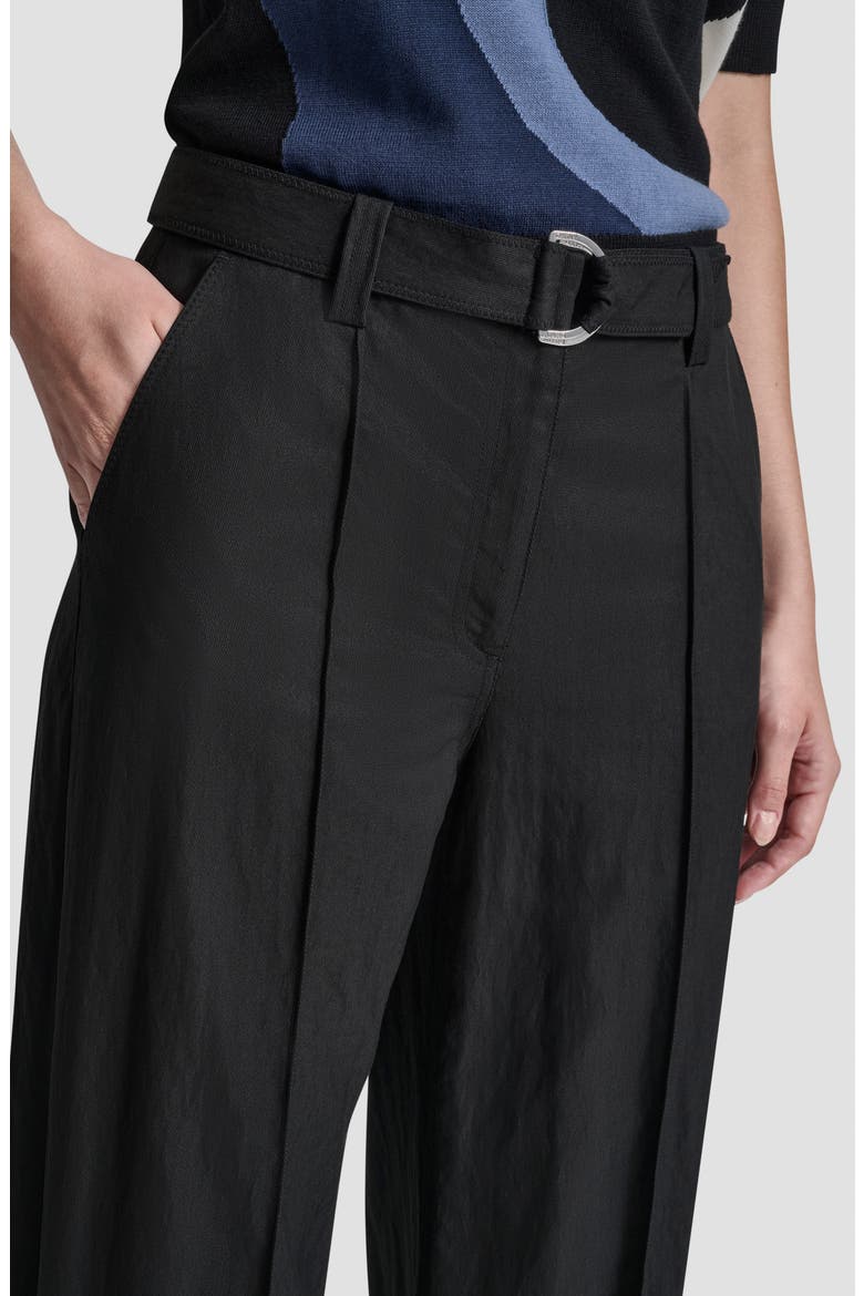 Belted Wide Leg Pants, Alternate, color, BLACK