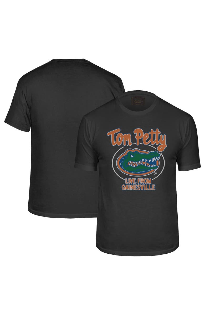 Retro Brand Men's Original Retro Brand Tom Petty Black Florida Gators Black Label T-Shirt, Alternate, color, Black