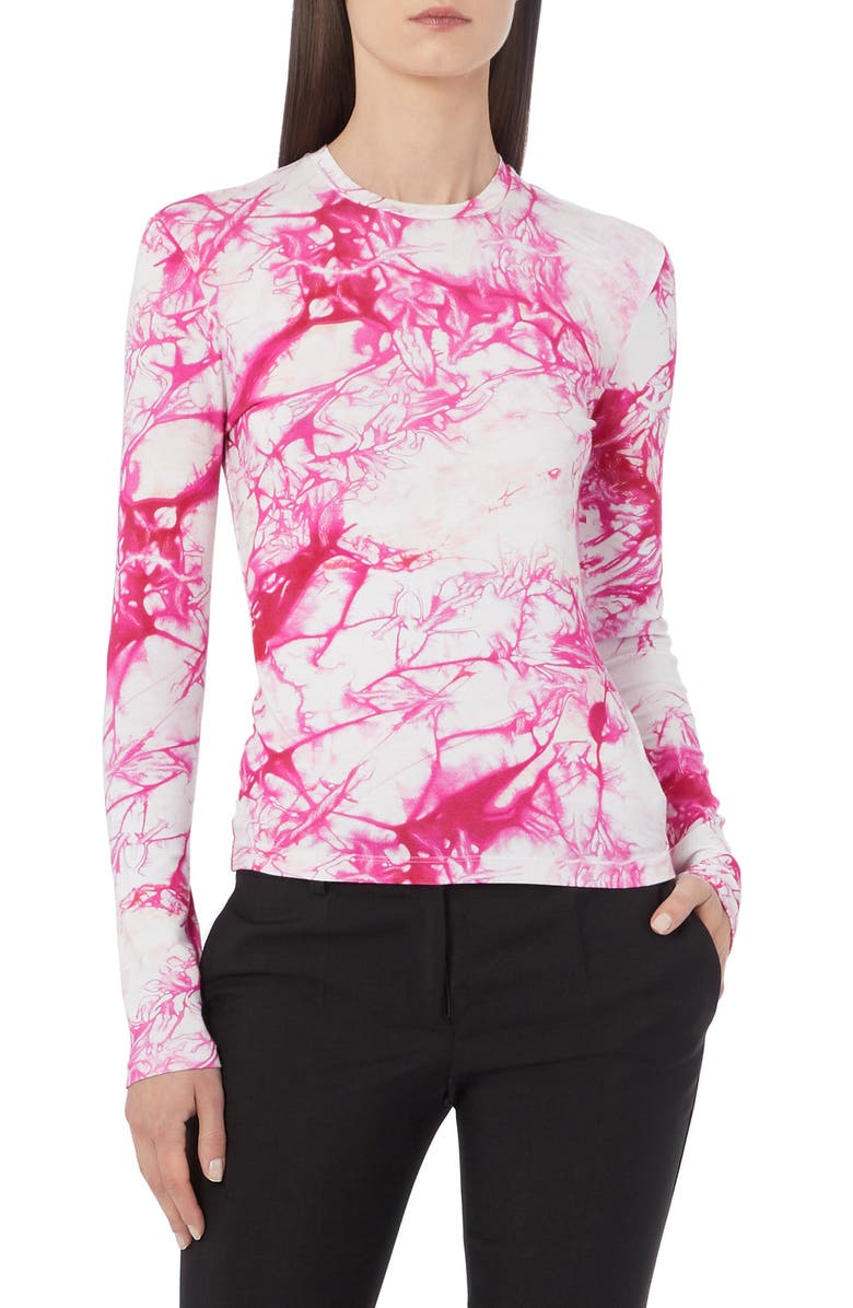 Versace Tie Dye Long Sleeve T-Shirt, Main, color, 