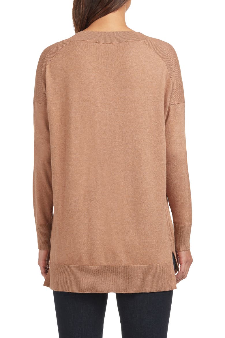 Side Slit Sweater, Alternate, color, CAMEL