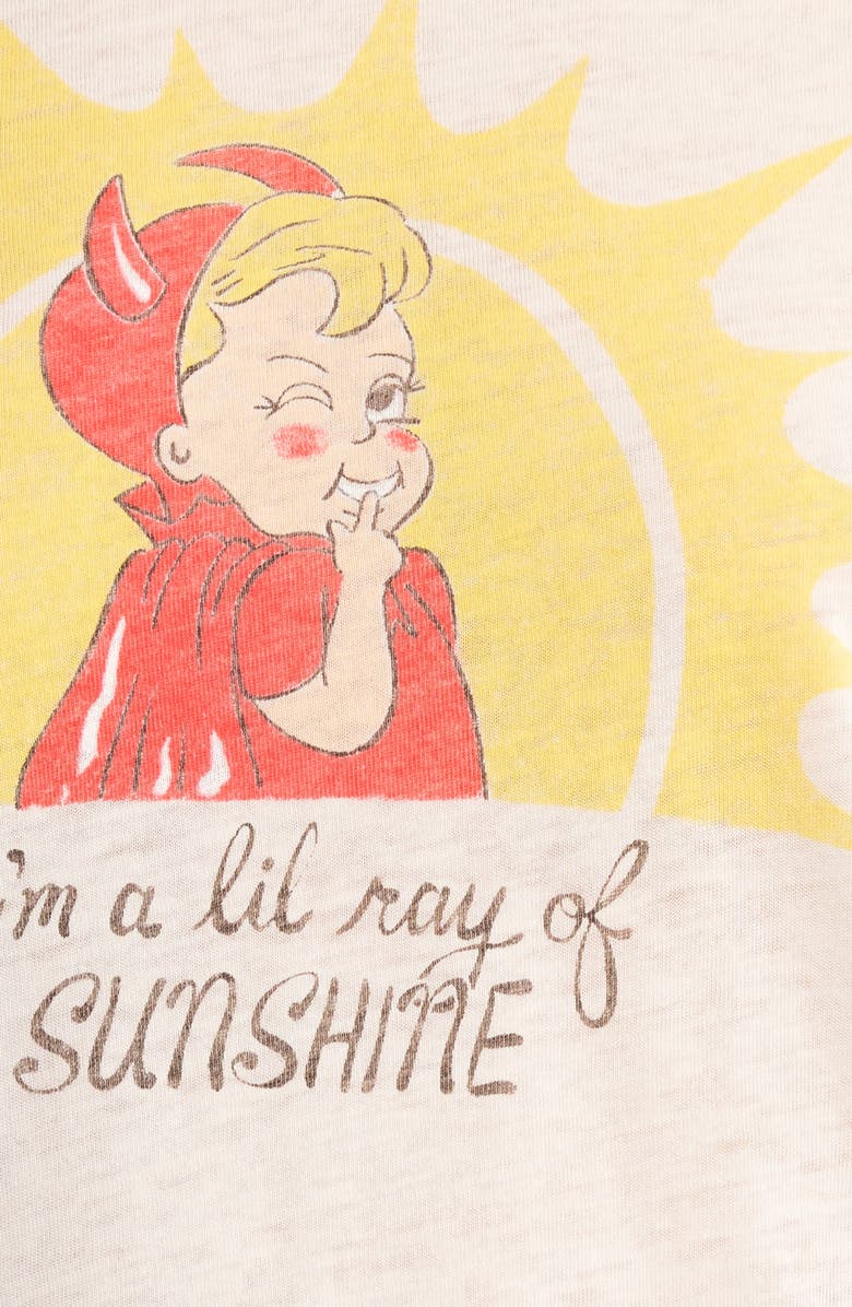 Re/Done Ray of Sunshine Graphic T-shirt, Alternate, color, Vintage White