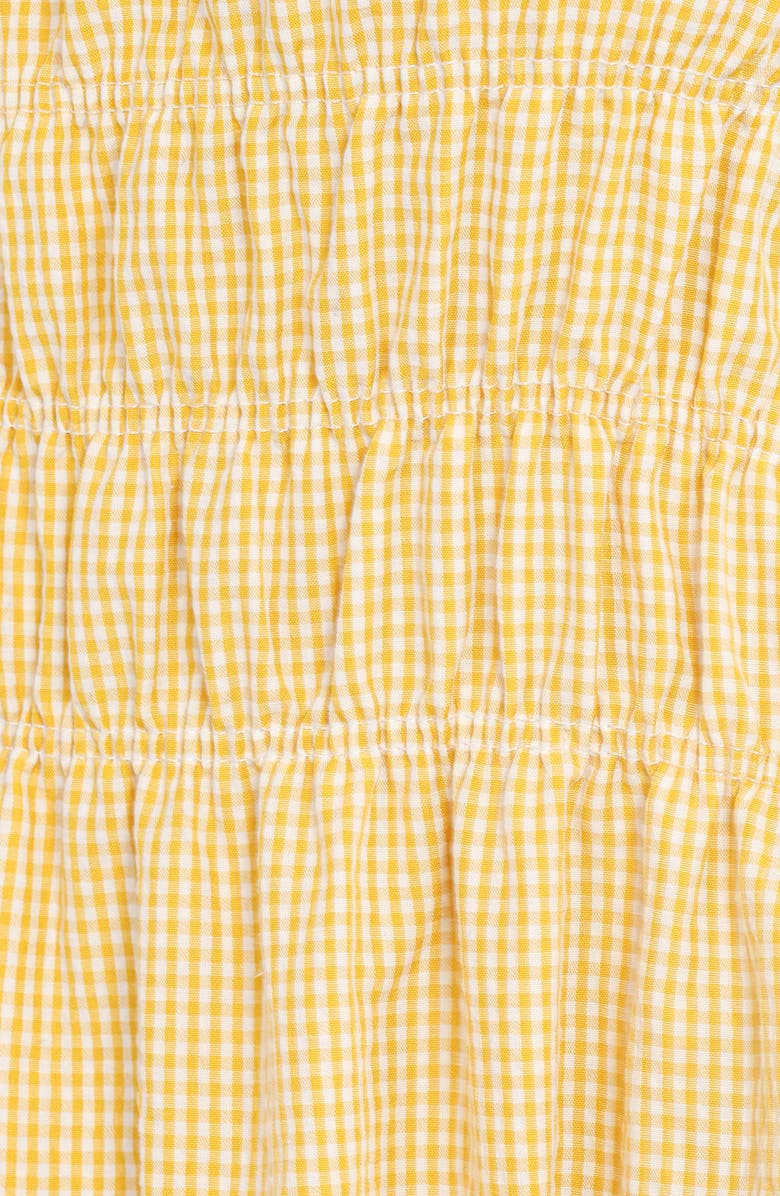 Petal & Pup Bernadine Cotton Blend Gingham Maxi Dress, Alternate, color, Mango